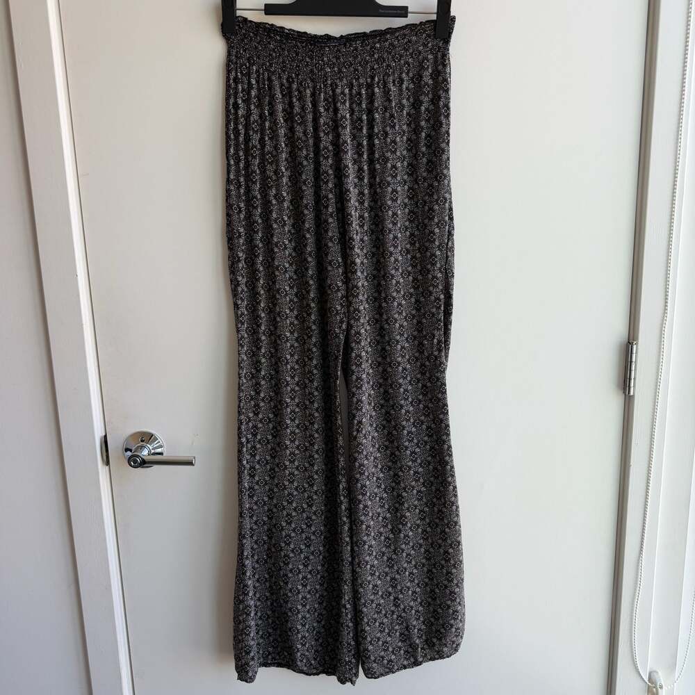 Brandy Melville Floral Smocked Wide Leg Pants Size Small
